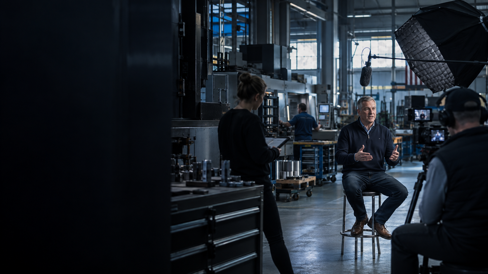 Corporate interview production on location